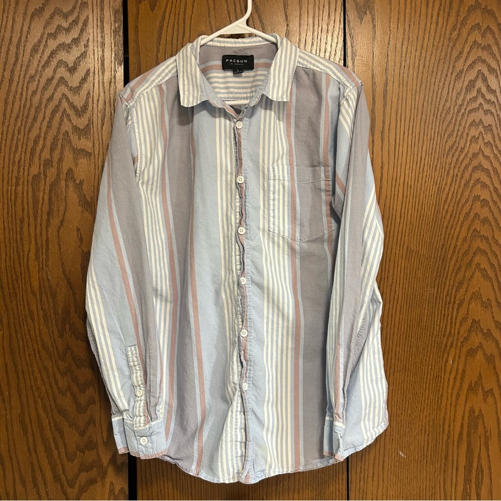PacSun Men's Striped Button Down Shirt
